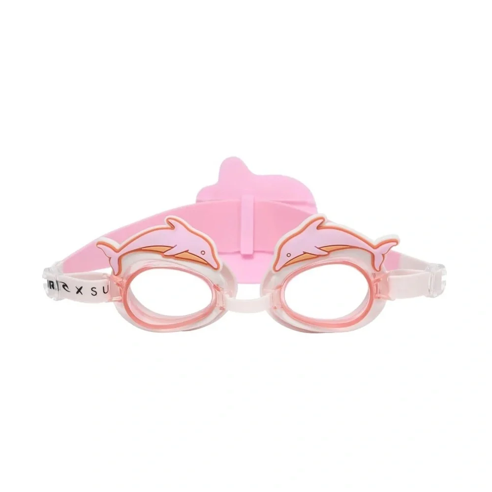Kids Pink Floral Dolphin Pink Goggles NWT